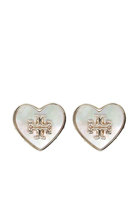 Gold Kira heart stud earrings Tory burch - women